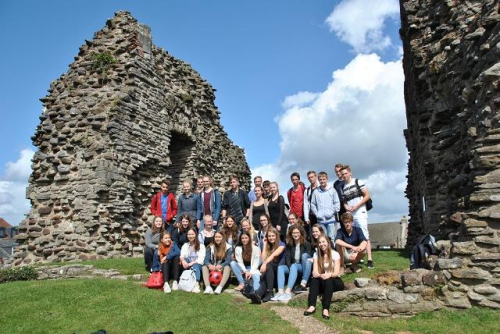 Group Christchurch castle ruins