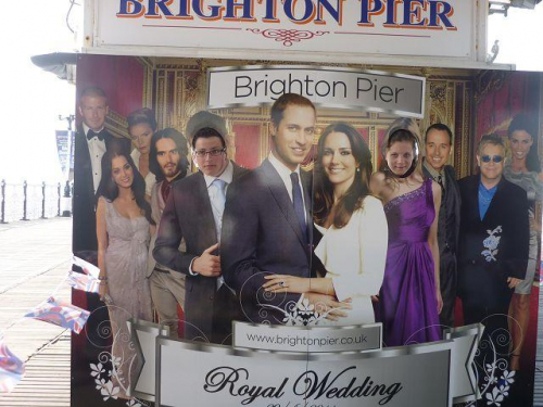 Watching the Royal Wedding at Brighton Pier